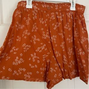 Abound Women’s Shorts, Orange Floral